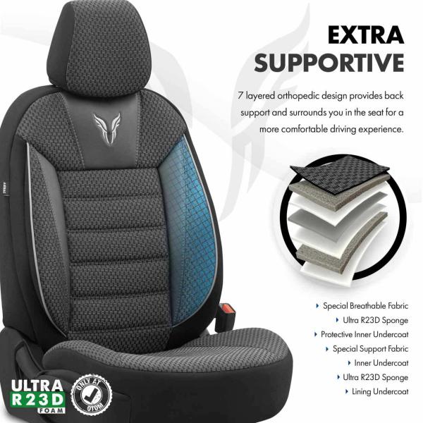 Auto Sitzbezug Set Universal Vorne und Hinten Komfortabel Komplett Set